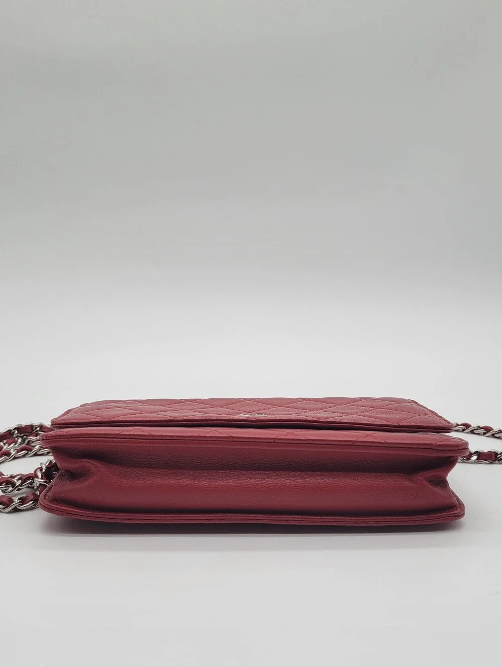 Chanel Red Quilted Leather Wallet-On-Chain (WOC)